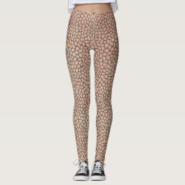 Legging Impressão mosaica rosa moderno e Cinza