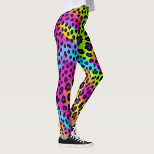 Legging Impressão Neon Leopard
