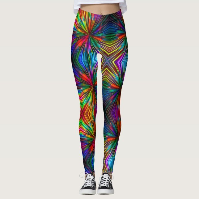 Legging Impressão Psicodélico Colorido (Frente)