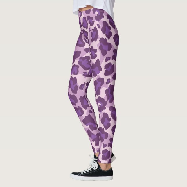 Legging Impressão púrpura e lilás-leopardo (Esquerda)
