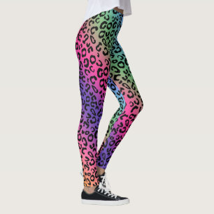 Legging Impressão Rainbow Leopard - Mistura suave