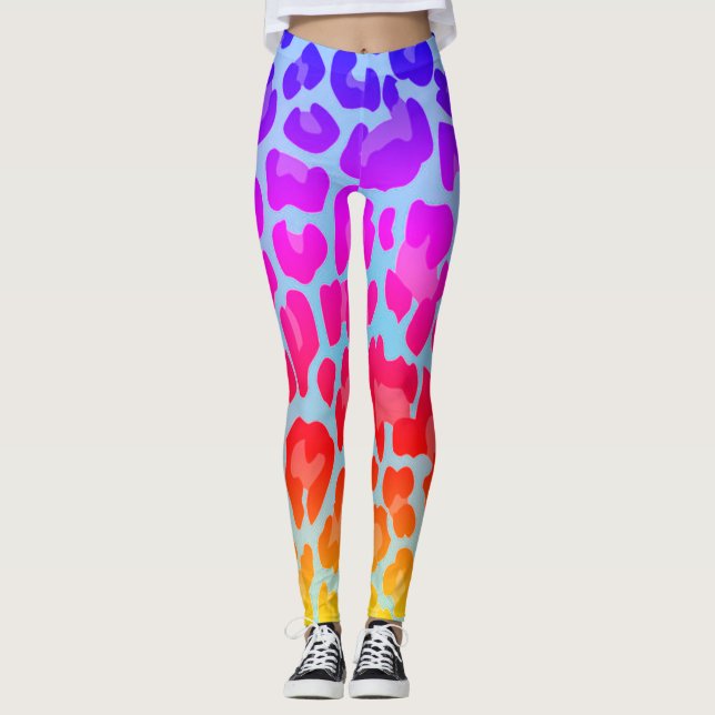 Legging Impressão Rainbow Lepard (Frente)
