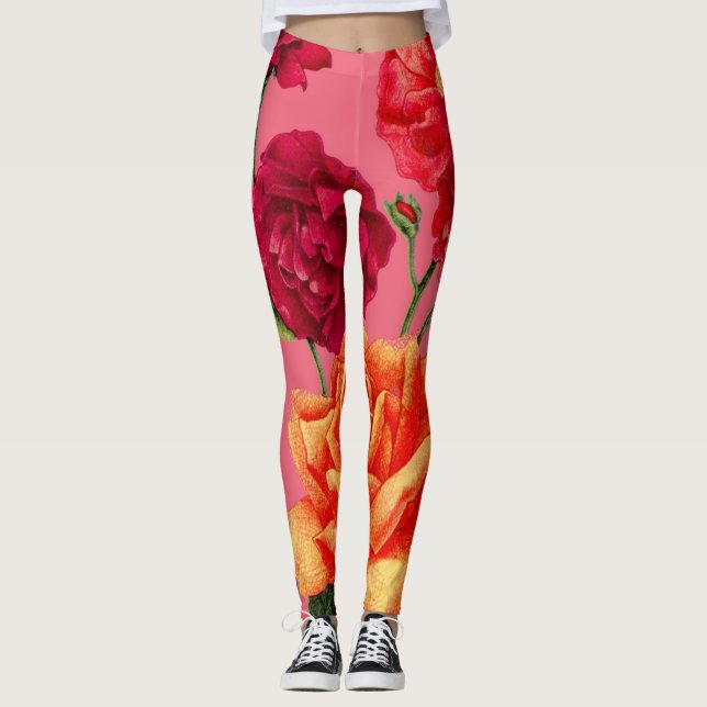 Legging impressão rosa (Frente)