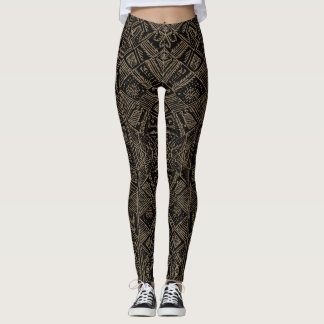 Legging Impressão Tribal Vibe Black e Tan