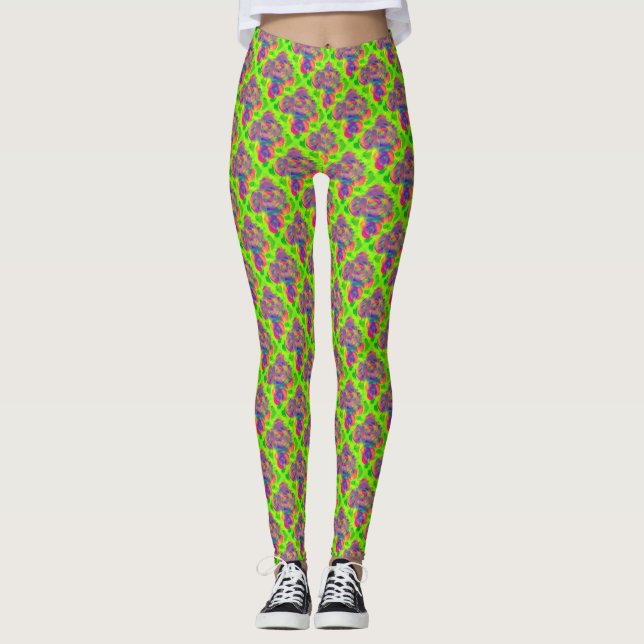 Legging Impressão Vagamente Rosas (Frente)