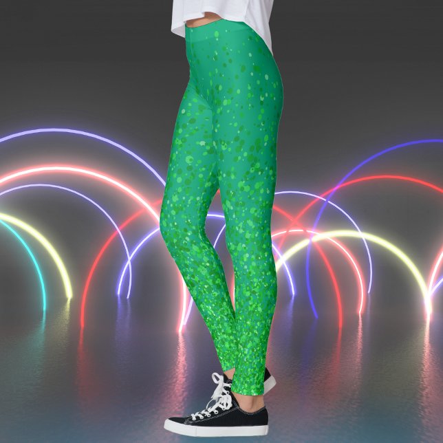 Legging Impressão Verde Azul e Freckles (Green Blue and Freckles Print Leggings)
