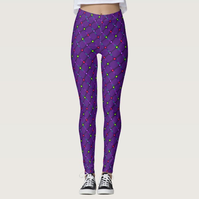 Legging Impressão Xadrez Cinético (Frente)