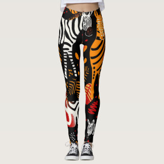 Legging Impressão Zebra Africana