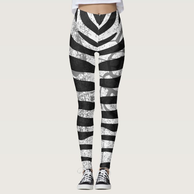 Legging Impressão zebra negra (Frente)