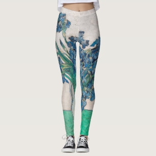 Legging Impressionismo da pintura de Van Gogh Iris Vase