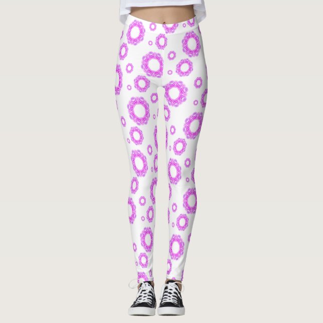 Legging Impressões de caleidoscópio (Frente)