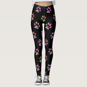 Legging Impressões de pata de Groovy