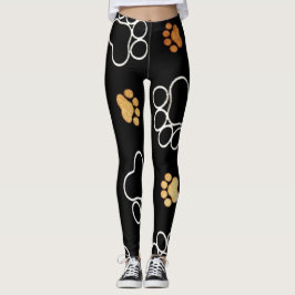 Legging Impressões de Pé Cachorro