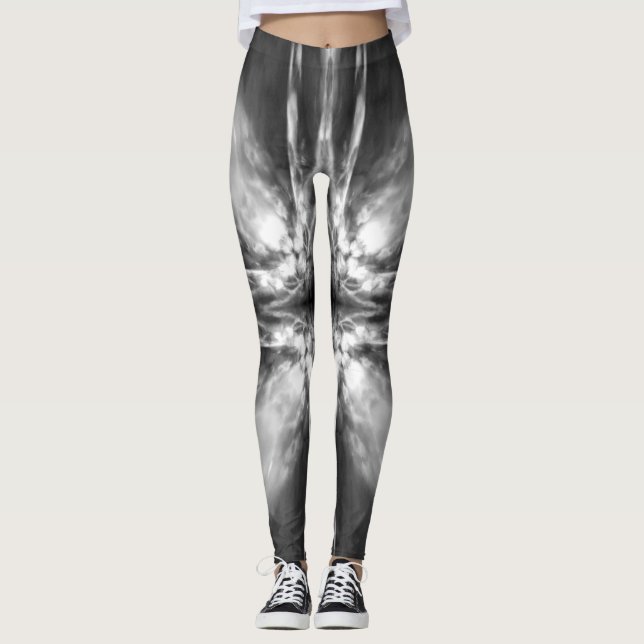 Legging Impulso preto e branco (Frente)