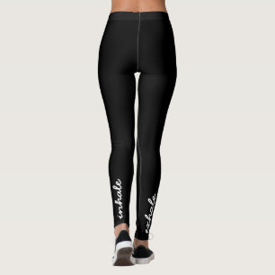 Legging Inalar preto e branco com script de expiração
