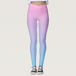 Legging Inclinação rosa pálido e azul Pastel