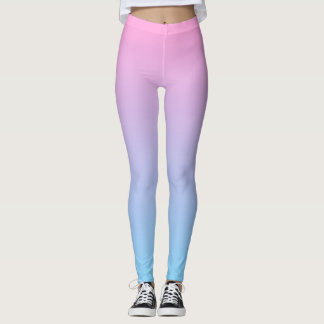 Legging Inclinação rosa pálido e azul Pastel