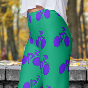 Legging Incrível padrão de ciclismo entre mulheres verdes