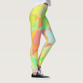Legging Incrível Padrão Geométrico Multicor Moderno