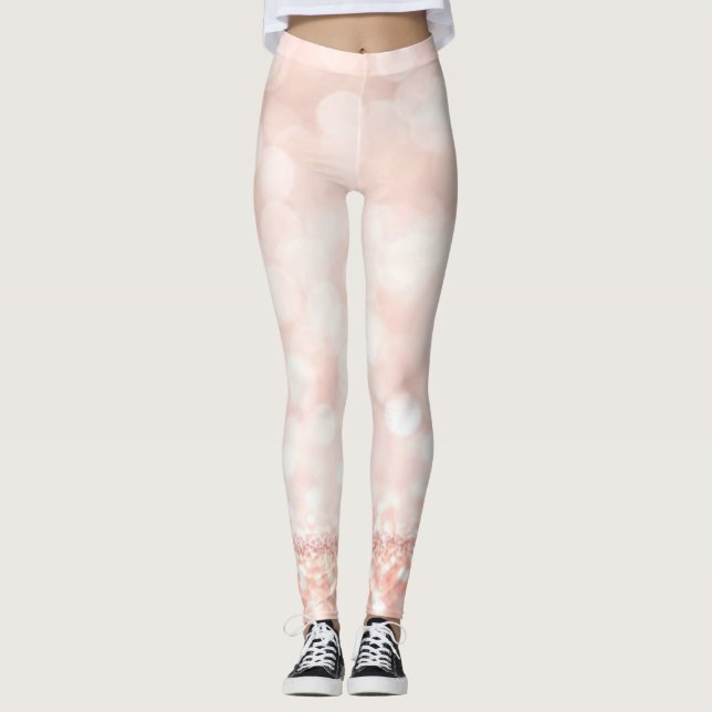 Legging Incrível, Suave Rosa Esbranquiçada (Frente)