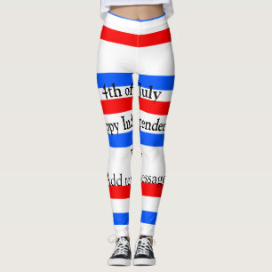 Legging Independência do azul vermelho Dia 4 de julho