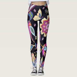 Legging Índia Paisley Seamless Floral Ornament