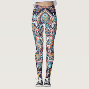 Legging Indian Paisley: Padrão Étnico de Mandala