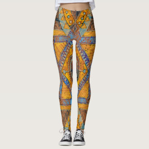 Legging Indiano Floral Paisley: Medalhão Étnico.