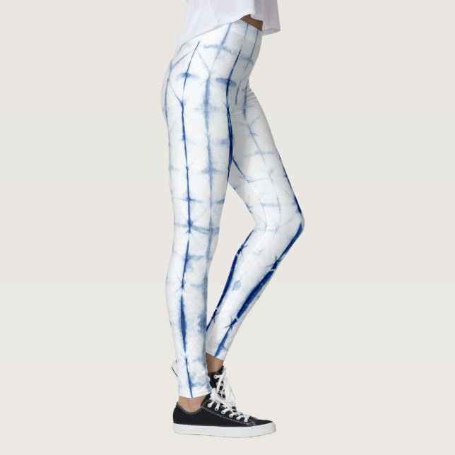 Legging Indigo Dye Blue Itajime Shibori  (Direita)
