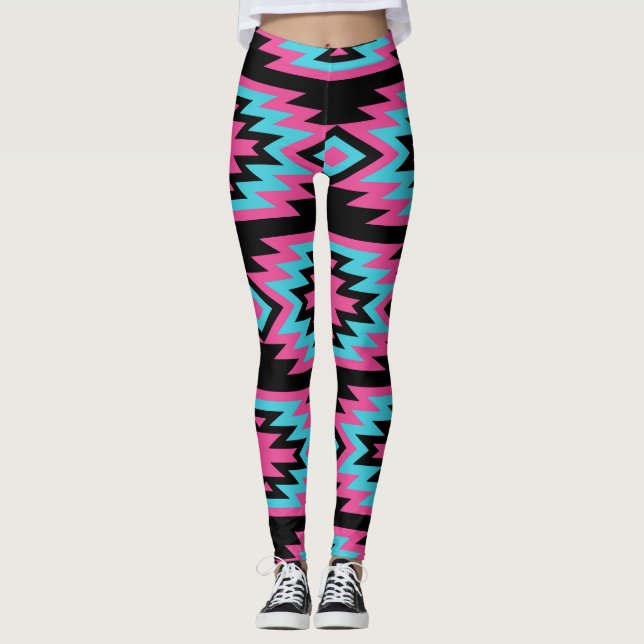 Legging Índio étnico-americano: Aztec Motifs. (Frente)