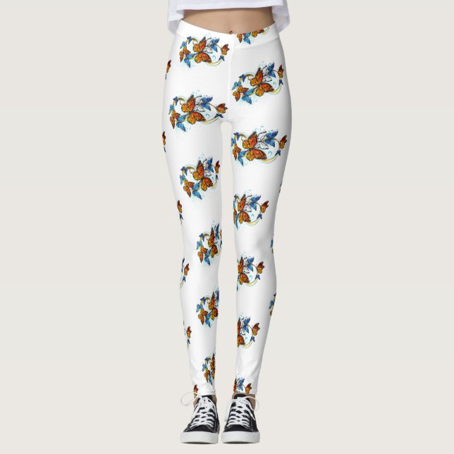 Legging Infinidade de Borboletas Monarca (Frente)