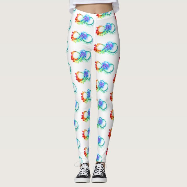Legging Infinity with Rainbow Jellyfish (Frente)