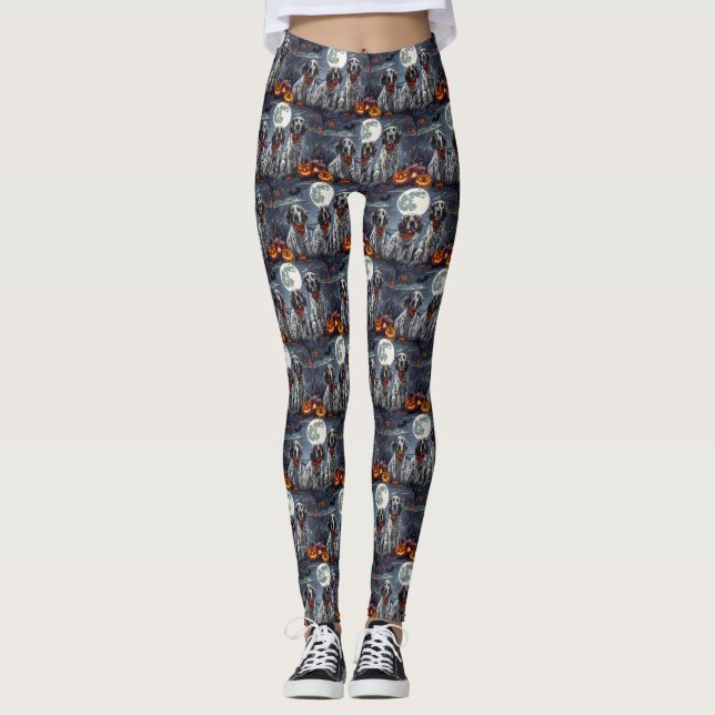 Legging Inglês Setter Halloween Spooky (Frente)