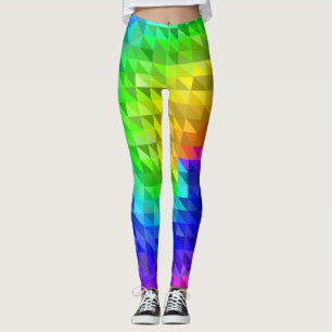 Legging Inspiração Colorida Padrão Retrocesso Verão