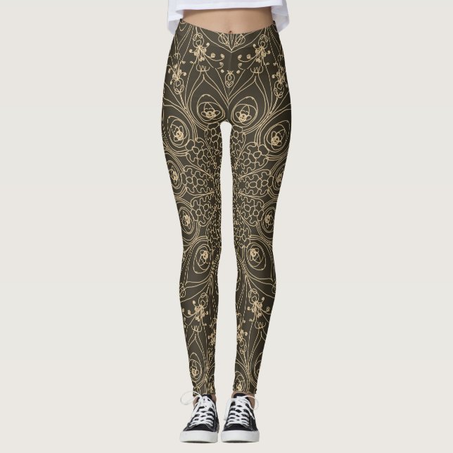 Legging Inspirações do pavão (Frente)