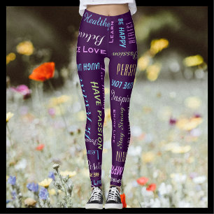 Legging Inspirador inspirado ESCOLHE SUA ioga da COR