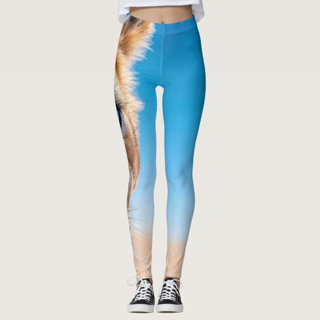 Legging Intense Blue Eyed Lion Desert Horizon Art Wrap (Frente)