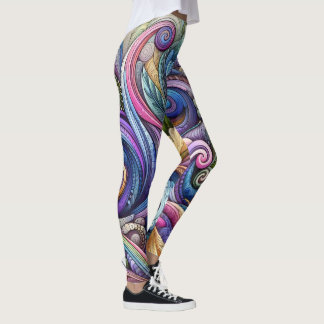 Legging Intermitência de cores irregulares