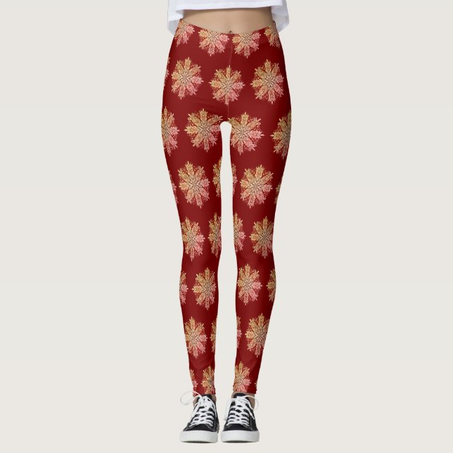 Legging Intrate Snowflake Design (Frente)