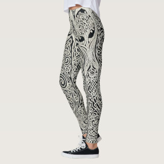 Legging Intricate Celtic Tree of Life Knotwork Design