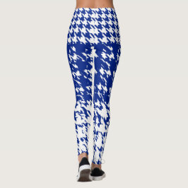 Legging Inverno branco azul Houndstooth da suecia