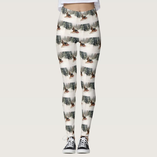 Legging Inverno de german shepherd Natal (Frente)