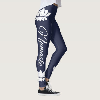 Legging Ioga da flor de Namaste Lotus branco