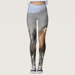 Legging Ioga dos cavalos selvagens