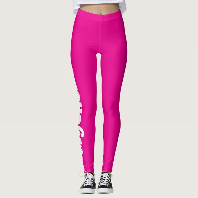 Legging Ioga e pilates personalizados retrorrosados (Frente)