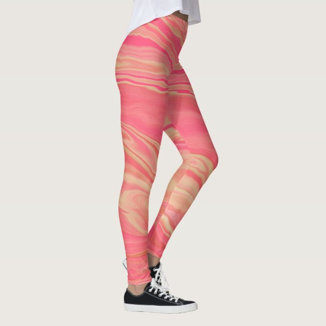 Legging Ioga Rosa Moderna Contemporânea (Direita)
