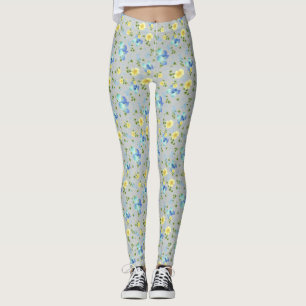 Legging Íris Azul e Buttercuts Amarelos