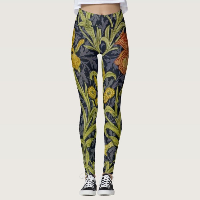 Legging Iris Pattern (por William Morris) (Frente)