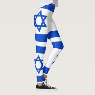 Legging Israel bandeira azul Estrela de David