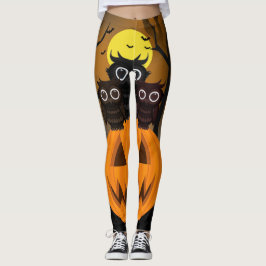 Legging Jack O lanterna e corujas